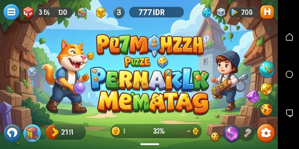 Ilustrasi gameplay menarik dari 777IDR dengan tantangan puzzle.