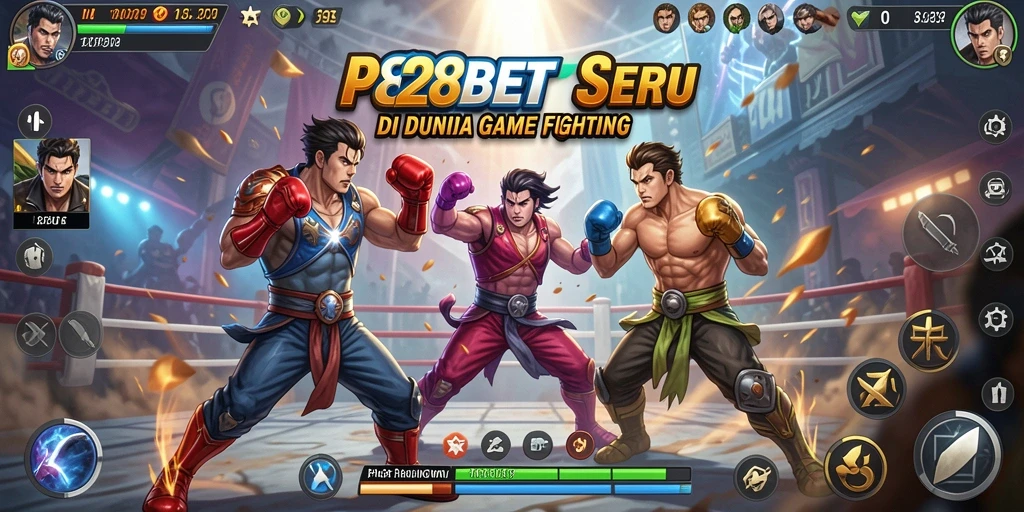 Tampilan seru gameplay Fighting di 828BET saat pertarungan berlangsung.
