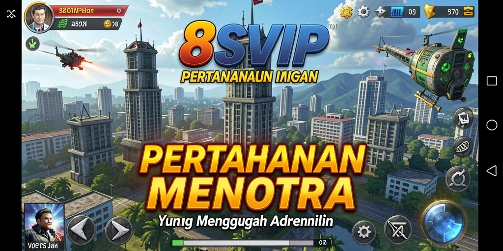 Screenshot gameplay 8SVIP menunjukkan aksi menara pertahanan yang mendebarkan.