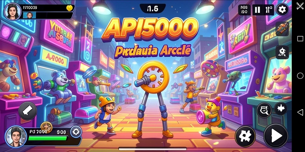 Screenshot gameplay seru dari API5000 yang menampilkan aksi Arcade.