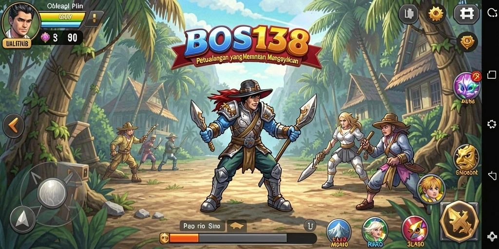 Tampilan gameplay menarik di dunia petualangan BOS138.