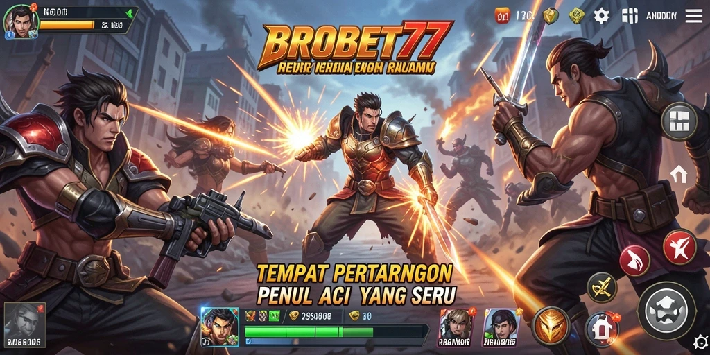 Menampilkan aksi seru di arena pertarungan BROBET77.