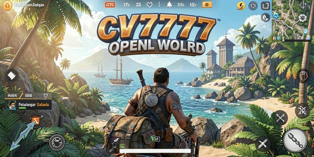 Screenshot gameplay CV777 yang menampilkan momen eksplorasi yang epik.