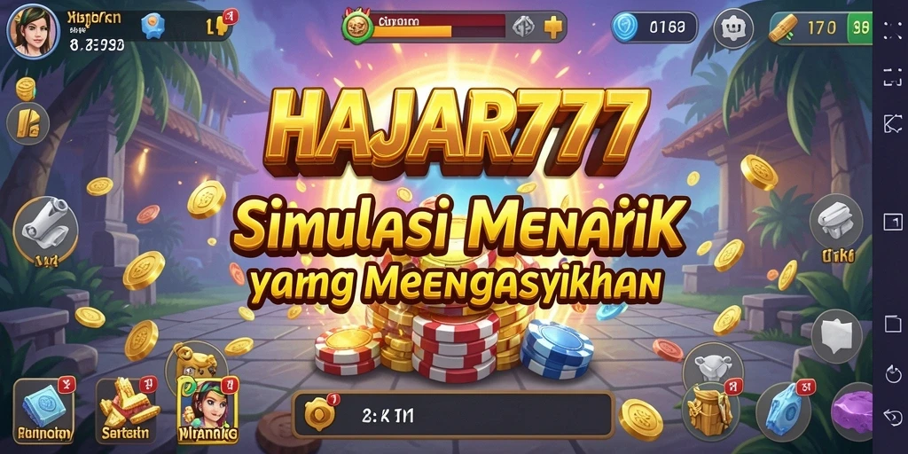 Tampilan gameplay menarik dalam simulasi HAJAR777.