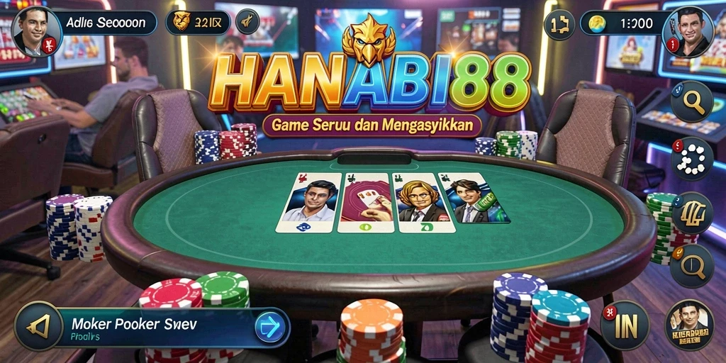 Tampilan gameplay menarik dari <strong>HANABI88</strong> saat bermain Poker.