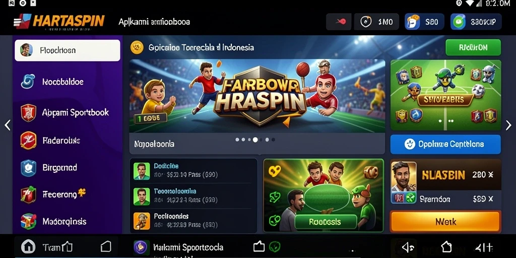 Tampilan gameplay taruhan olahraga yang menarik di HARTASPIN.