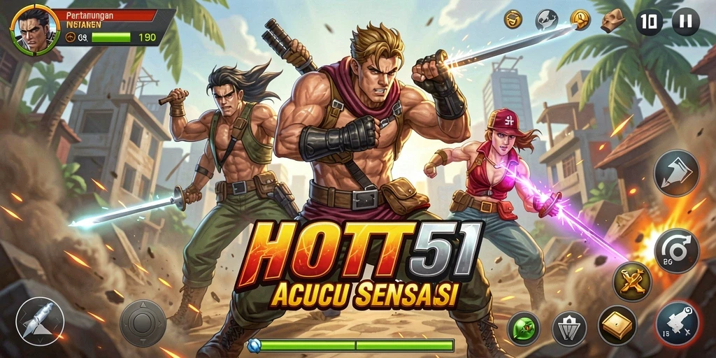 Gameplay seru dan penuh aksi di HOT51 yang memukau.
