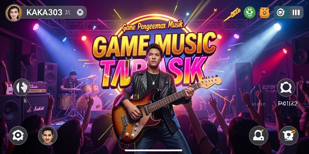 Tampilan gameplay KAKA303 yang seru dan interaktif dengan musik.