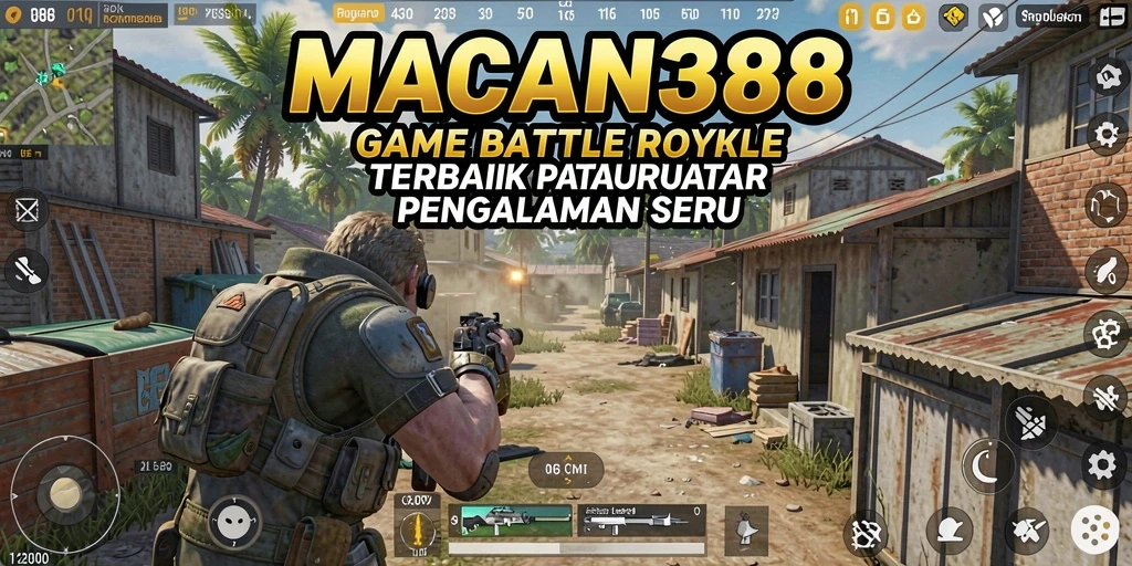 Screenshot gameplay MACAN388 menampilkan pertarungan seru dalam Battle Royale.