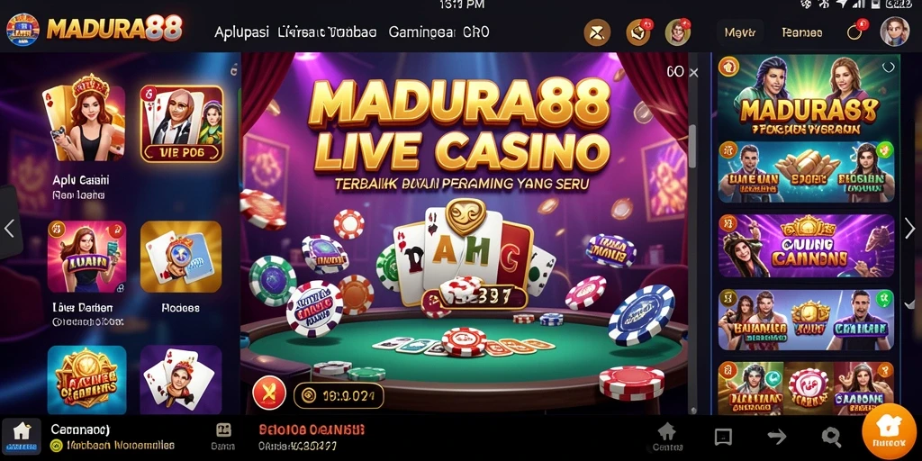 Tampilan gameplay Live Casino yang menegangkan di MADURA88.