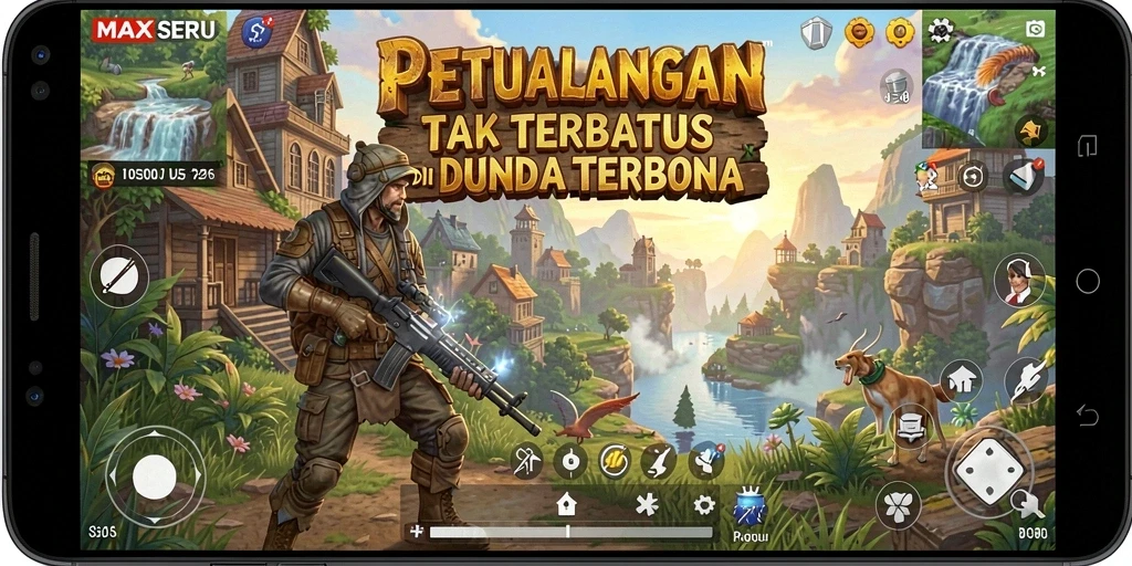 Gameplay seru di dunia terbuka MAXSERU yang mengasyikkan.
