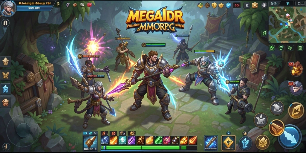 Tampilan gameplay seru dalam dunia MEGAIDR yang memukau.