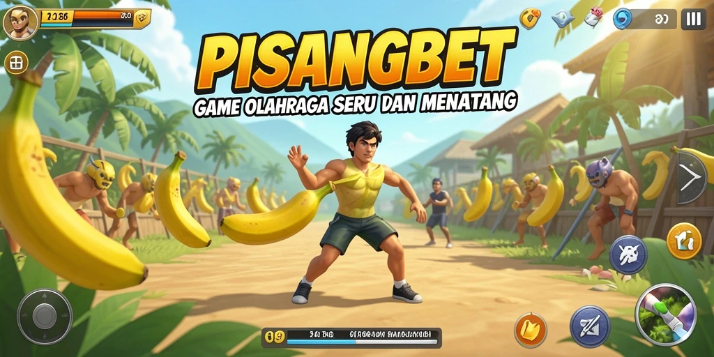 Tangkapan layar utama PISANGBET menampilkan aksi seru di lapangan.