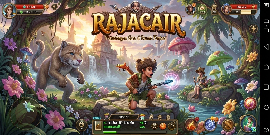 Tampilan menakjubkan dari gameplay RAJACAIR di dunia ARPG.