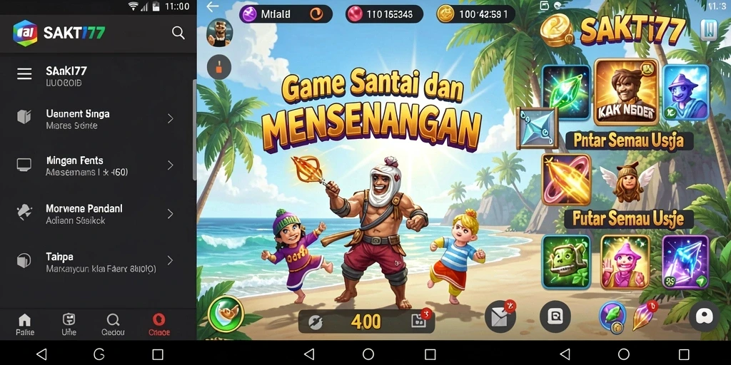 Tampilan seru gameplay SAKTI77 yang menyenangkan.