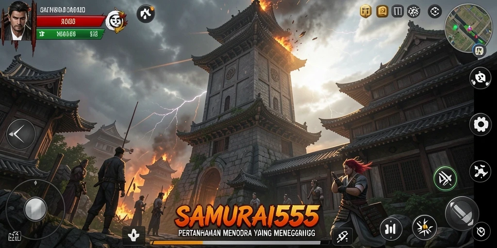 Tangkapan layar menampilkan pertarungan seru dalam permainan Tower Defense.