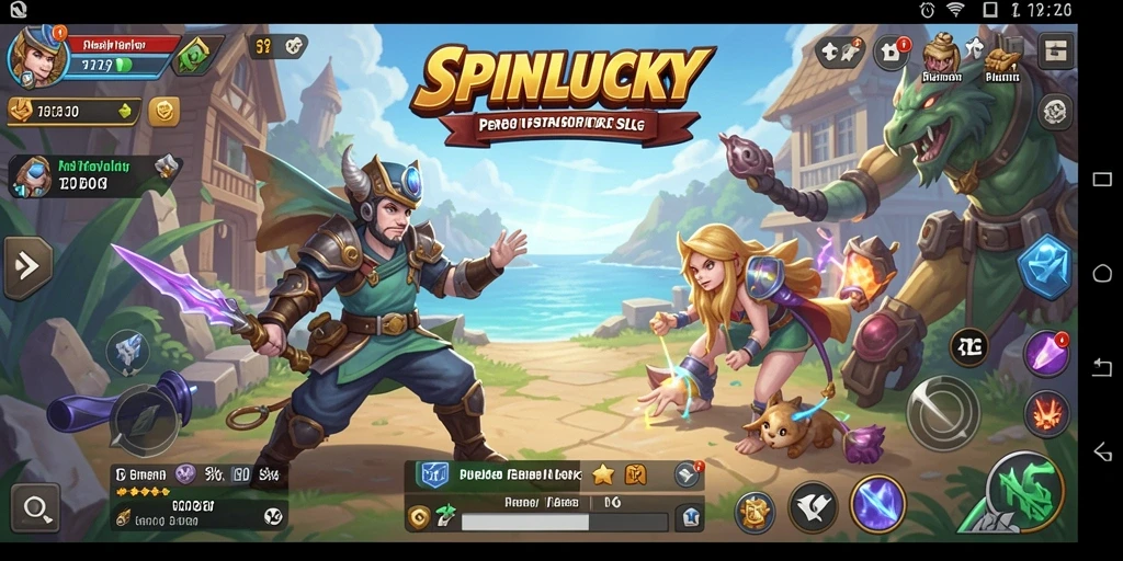 Screenshot utama SPINLUCKY menunjukkan aksi strategis yang menegangkan dalam pertempuran.