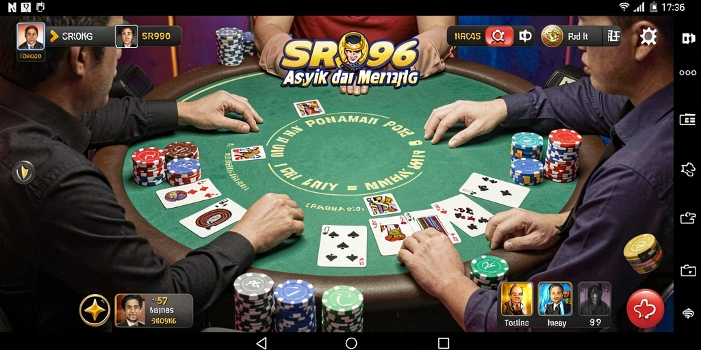 Tampilan permainan poker yang seru dan mendebarkan dari SR996.