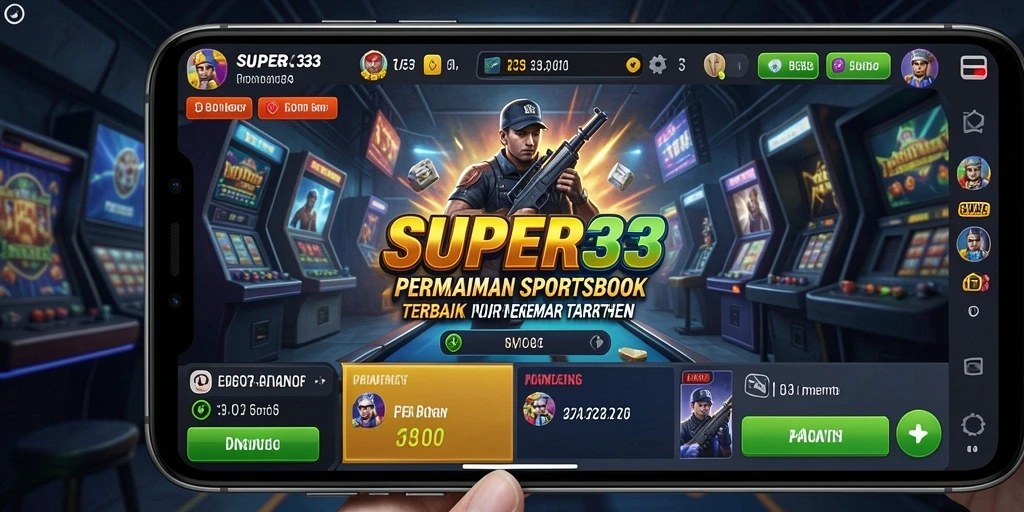 Tampilan gameplay yang menarik dari SUPER33 saat memasang taruhan.