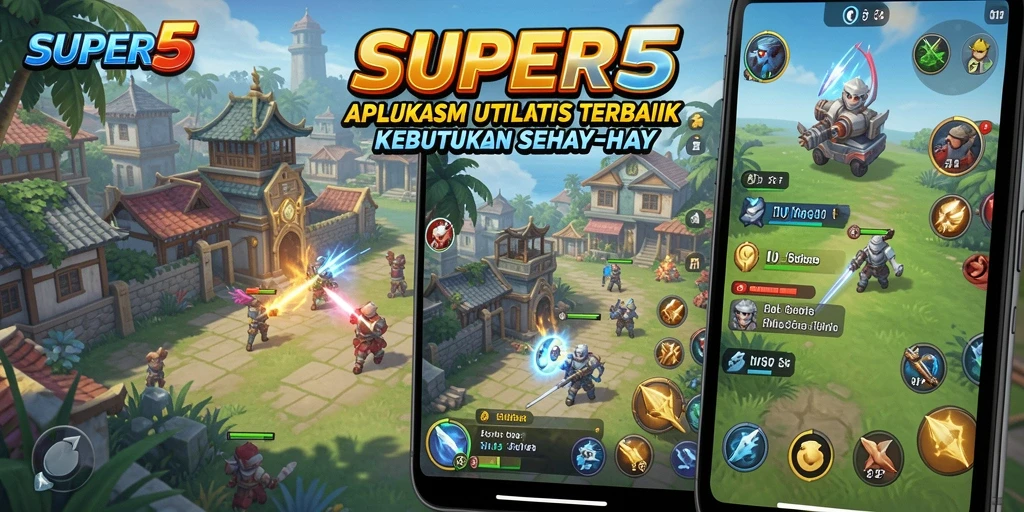 Tampilan antarmuka aplikasi SUPER5 yang intuitif dan mudah digunakan.
