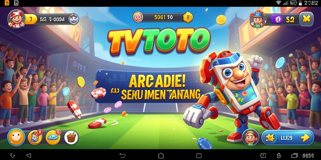 Tampilan gameplay seru dari TVTOTO yang penuh warna.