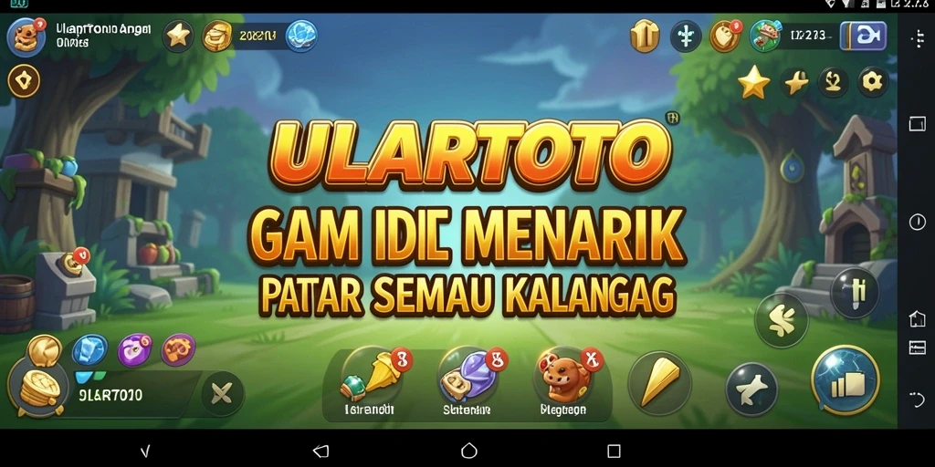 Tangkapan layar game ULARTOTO dengan tampilan gameplay Idle yang menarik.