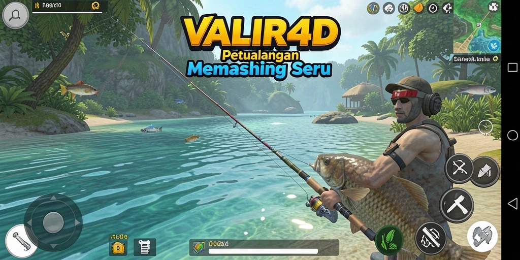 Tampilan gameplay VALIR4D yang seru saat memancing.